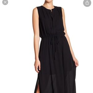 DR2 Black Maxi Slit Dress by Daniel Rainn